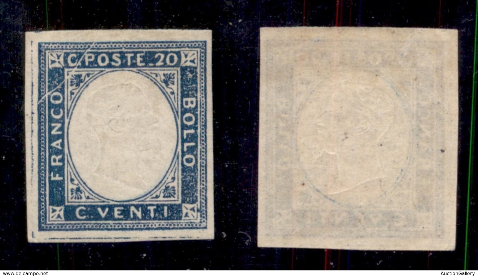 Regno - Province Napoletane - 1861 - Province Napoletane - Non Emessi - 20 Cent (3) Gomma Originale - Clichè Rotto Nell' - Sonstige & Ohne Zuordnung
