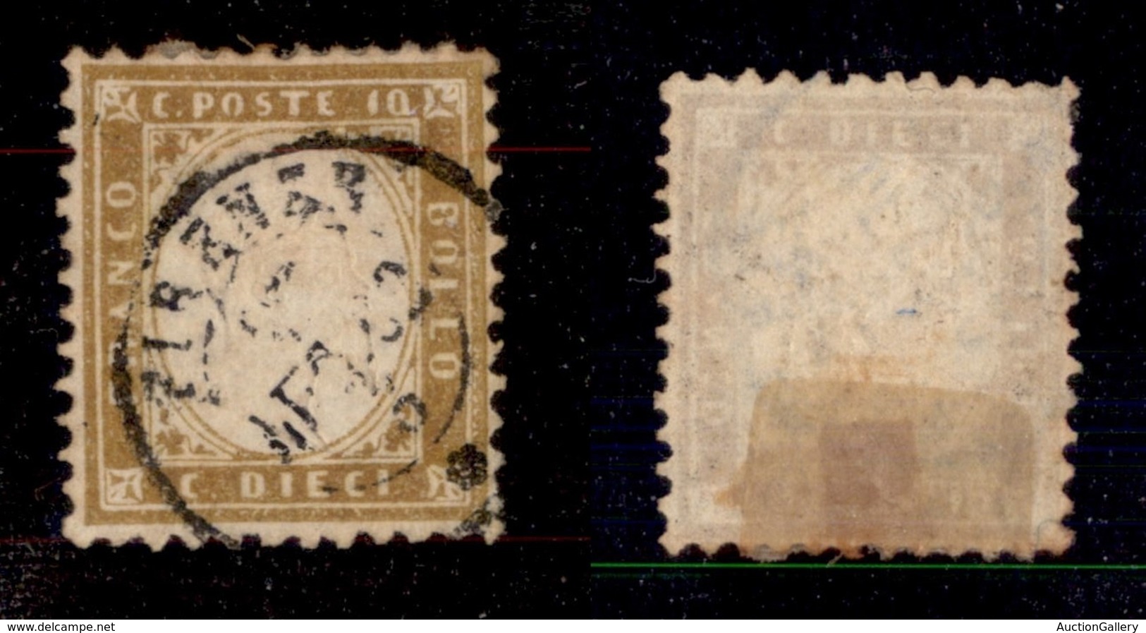 Regno - Posta Ordinaria  - 1862 - 10 Cent (1) Usato A Firenze - Ben Centrato (700) - Other & Unclassified