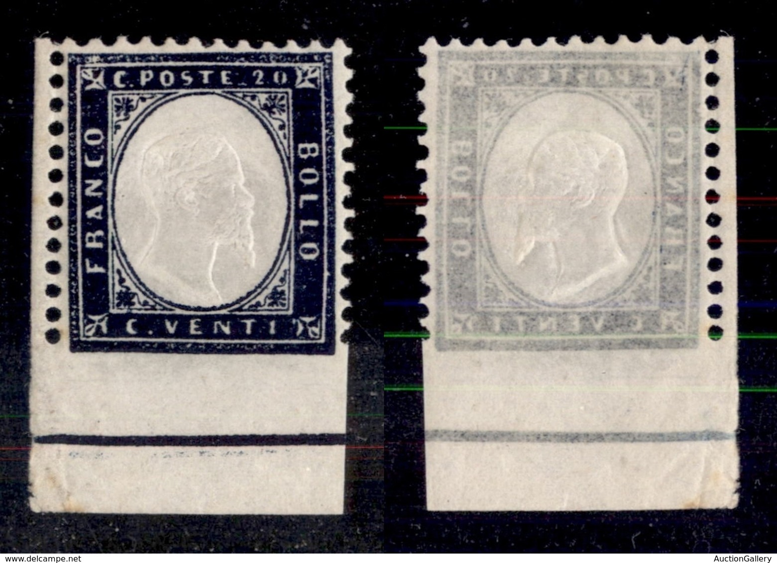 Regno - Posta Ordinaria  - 1862 - 20 Cent (2 L) Angolo Di Foglio (pos. 46) - Gomma Integra - Ottimamente Centrato - Sonstige & Ohne Zuordnung