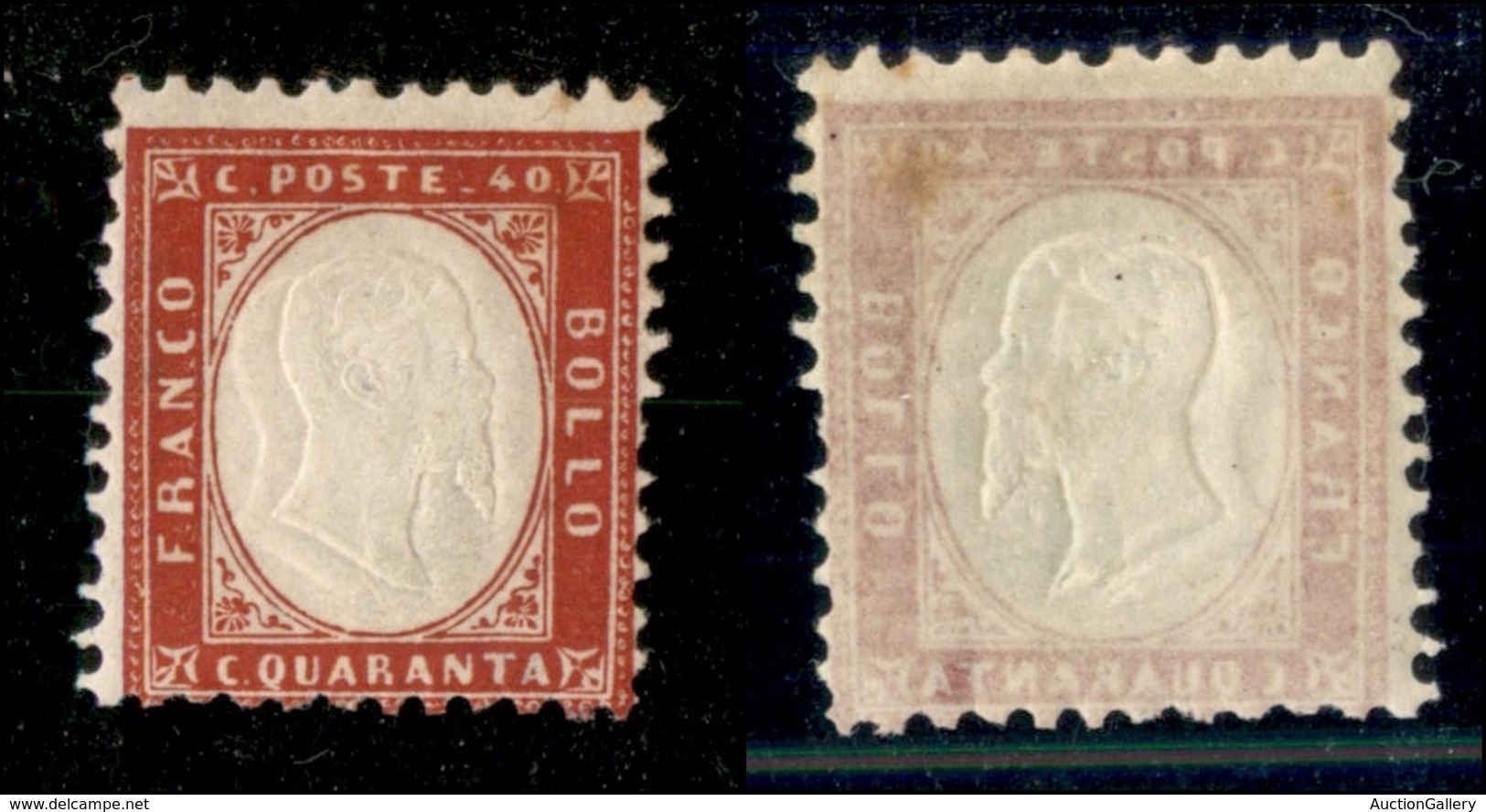 Regno - Posta Ordinaria  - 1862 - 40 Cent (3) Con Doppia Effigie - Gomma Originale (220+) - Other & Unclassified