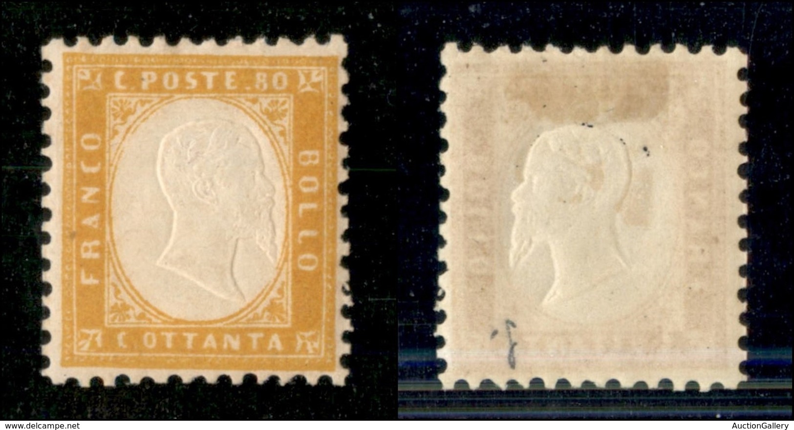 Regno - Posta Ordinaria  - 1862 - 80 Cent (4) - Gomma Originale - Ben Centrato (100) - Altri & Non Classificati