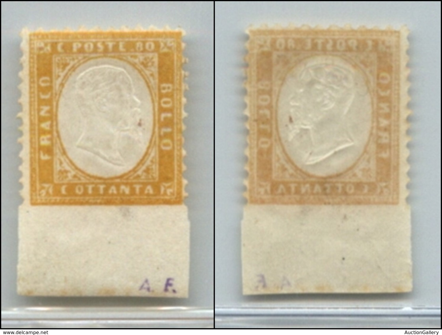 Regno - Posta Ordinaria  - 1862 - 80 Cent (4 L) Con Intero Bordo Di Foglio - Gomma Integra (450) - Andere & Zonder Classificatie