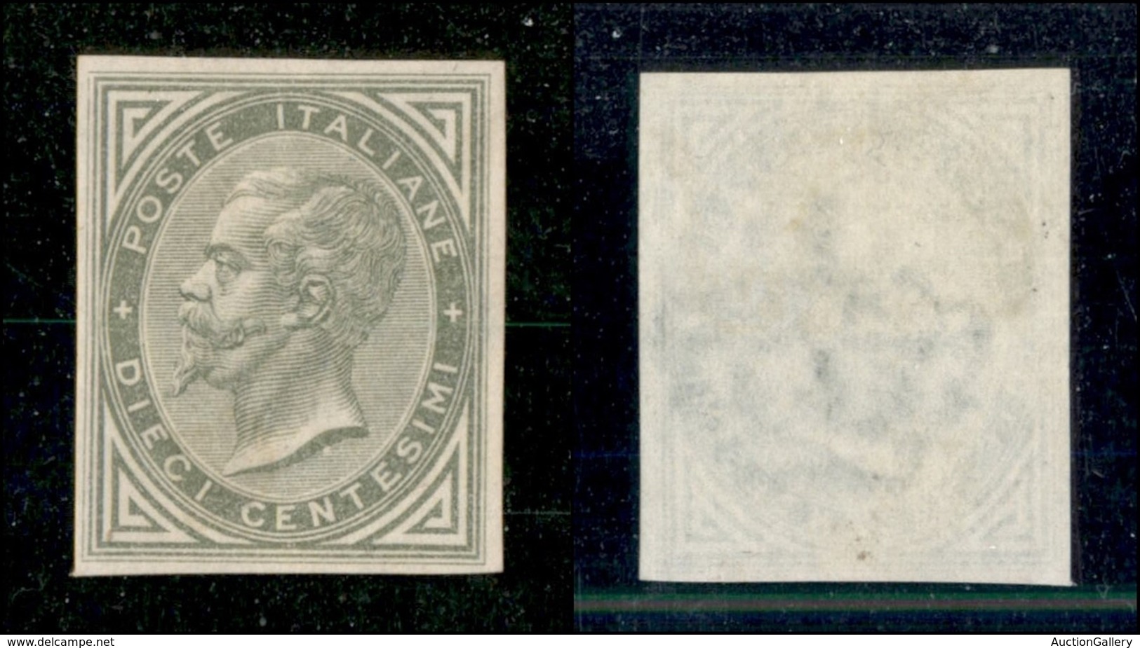 Regno - Posta Ordinaria  - 1863 - Prove Di Colore - 10 Cent Oliva (Bolaffi P12a) - Gomma Originale (150) - Sonstige & Ohne Zuordnung