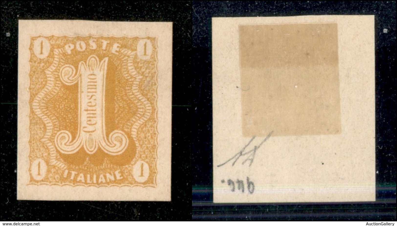 Regno - Posta Ordinaria  - 1863 - Saggi - Ronchi - 1 Cent (unificato 12) - Nuovo Con Gomma - Diena (250) - Sonstige & Ohne Zuordnung
