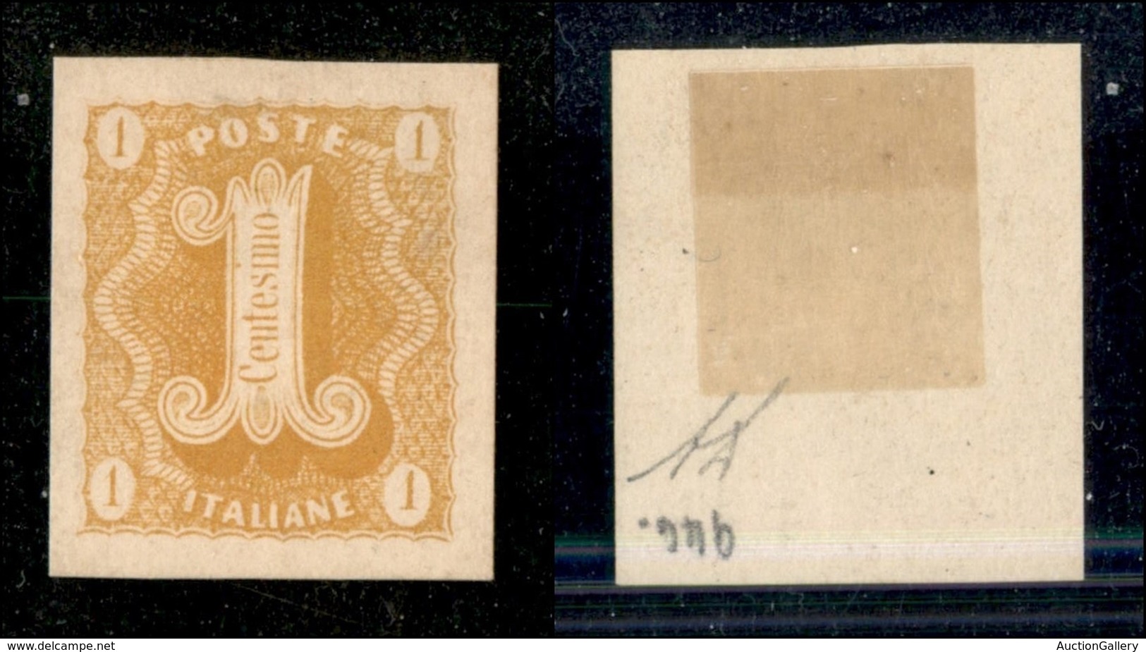 Regno - Posta Ordinaria  - 1863 - Saggi - Ronchi - 1 Cent (unificato 12) - Nuovo Con Gomma - Diena (250) - Altri & Non Classificati