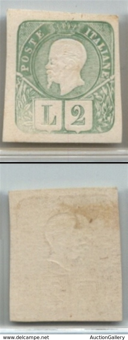 Regno - Posta Ordinaria  - 1863 - Saggi - Grazioli - 2 Lire Verde (unificato 27) - Senza Gomma (350) - Other & Unclassified