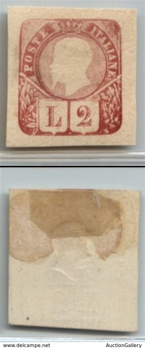Regno - Posta Ordinaria  - 1863 - Saggi - Grazioli - 2 Lire Lilla (unificato 27) - Senza Gomma (350) - Sonstige & Ohne Zuordnung