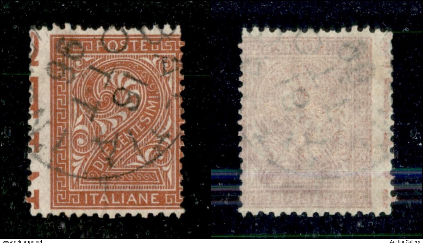 Regno - Posta Ordinaria  - 1866 - 2 Cent Torino (T15gba) Usato - Dentellatura Verticale Spostata A Sinistra Sulle Scritt - Other & Unclassified