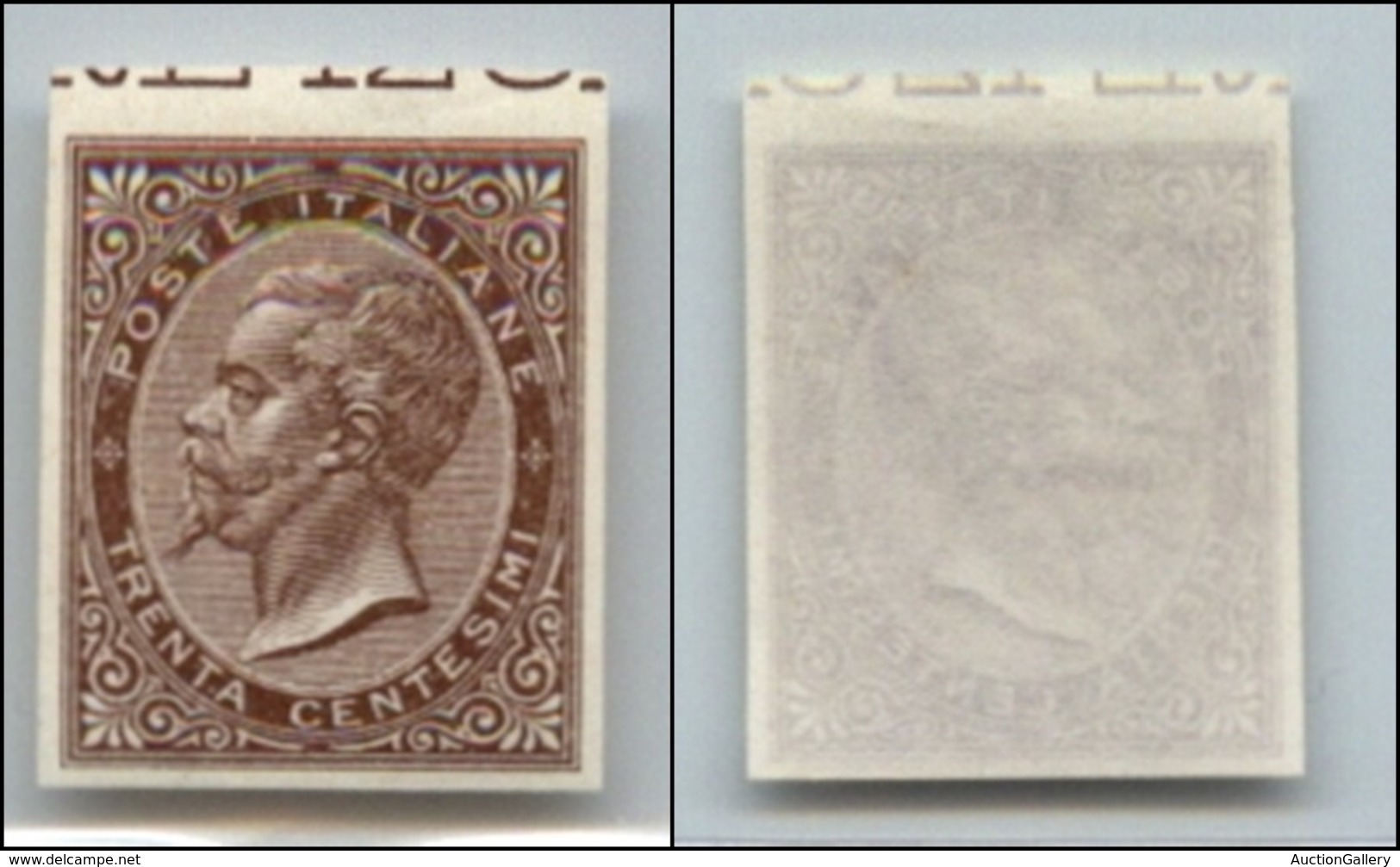 Regno - Posta Ordinaria  - 1863 - Prove D'Archivio - 30 Cent (P19) - Gomma Originale (260) - Altri & Non Classificati