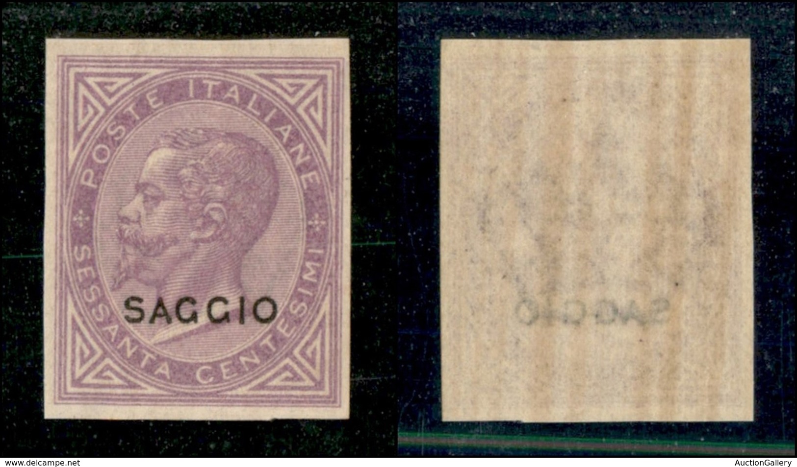 Regno - Posta Ordinaria  - 1863 – Saggi – 60 Cent De La Rue (L21) Non Dentellato – Gomma Integra (390) - Other & Unclassified