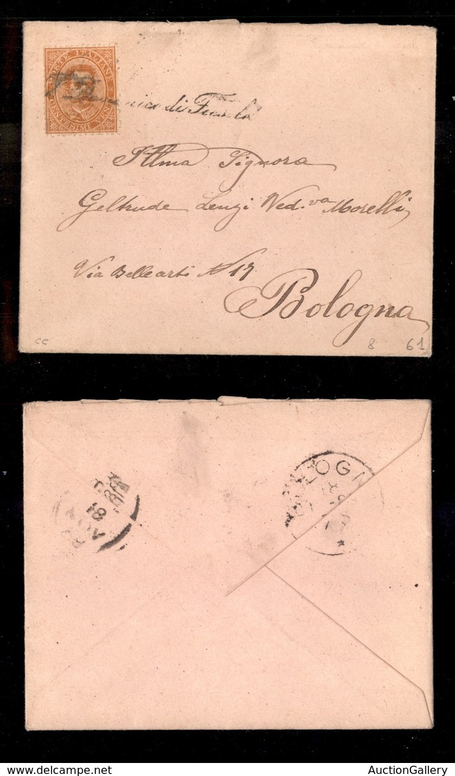 Regno - Posta Ordinaria  - S. Domenico Di Fiesole (P.ti 8) - 20 Cent (39) Su Busta Per Bologna (18.11.89) - Other & Unclassified