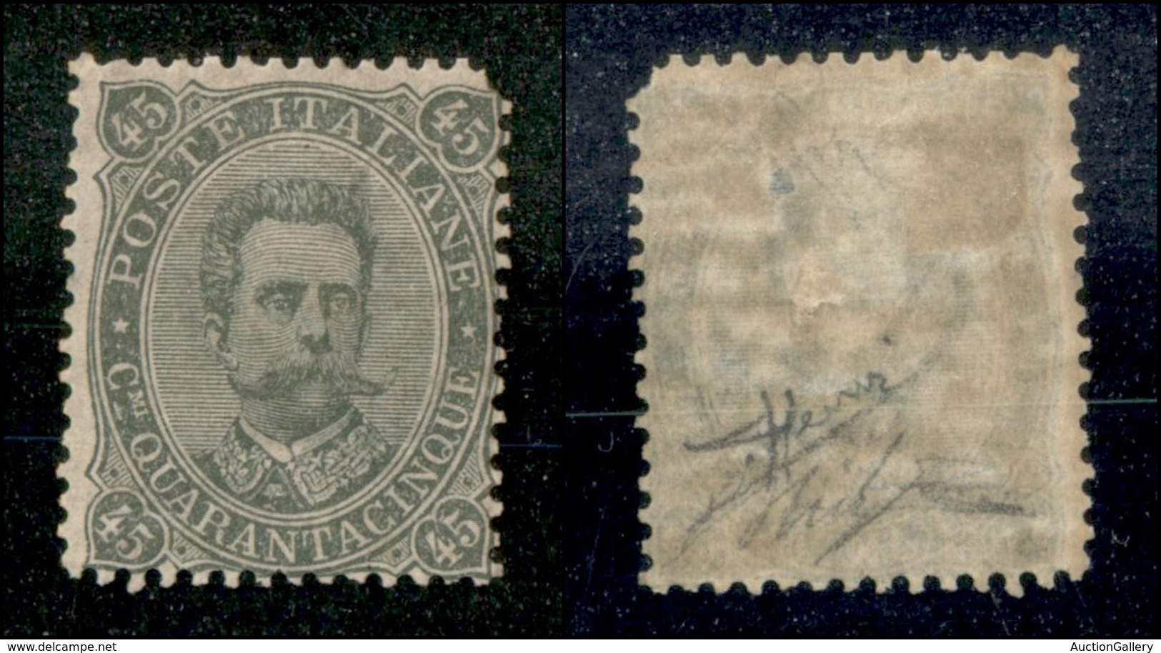 Regno - Posta Ordinaria  - 1889 – 45 Cent Umberto (46) – Gomma Originale – Angolo Superiore Destro Difettoso + Punto Chi - Other & Unclassified