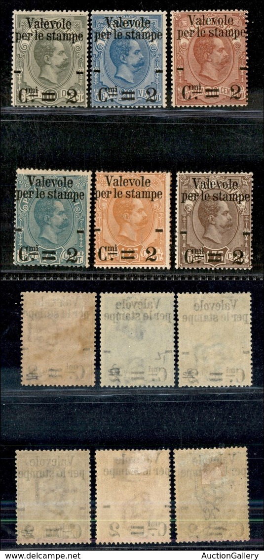 Regno - Posta Ordinaria  - 1890 – Soprastampati (50/55) – Serie Completa – Gomma Originale (110) - Sonstige & Ohne Zuordnung