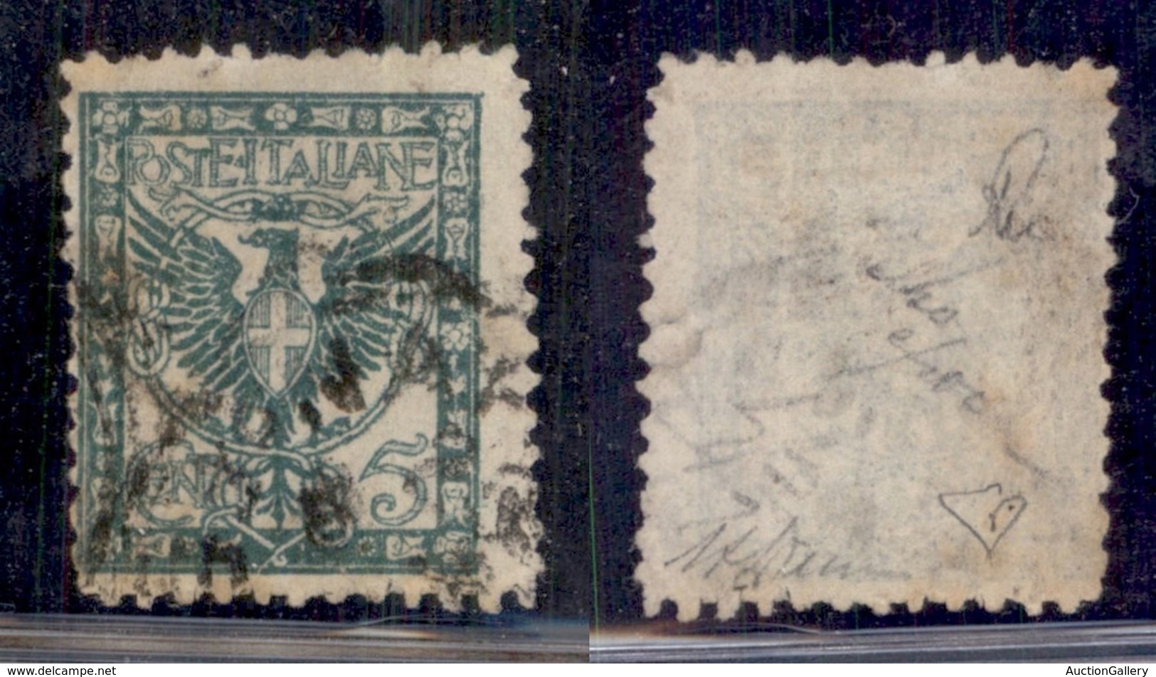 Regno - Posta Ordinaria  - 1906 - Falso Dell'epoca - 5 Cent Floreale (F70) Dent. 11 - Usato Con Piccolo Strappo In Basso - Other & Unclassified