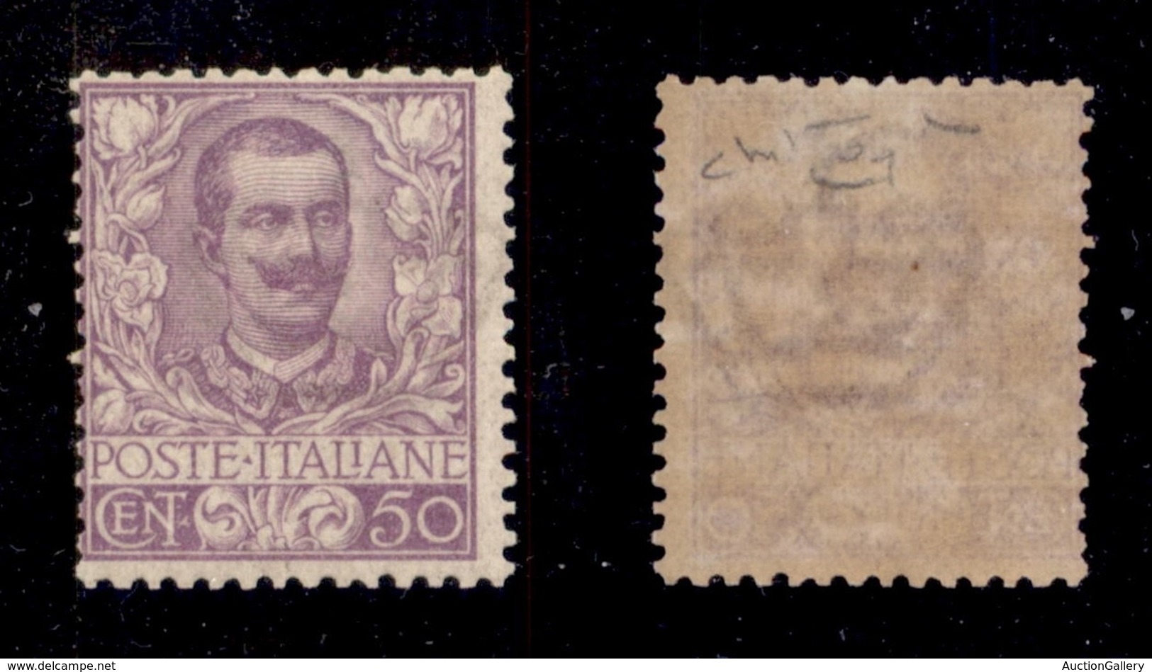 Regno - Posta Ordinaria  - 1901 - 50 Cent Floreale (76) - Gomma Integra - Raybaudi (3.500) - Sonstige & Ohne Zuordnung