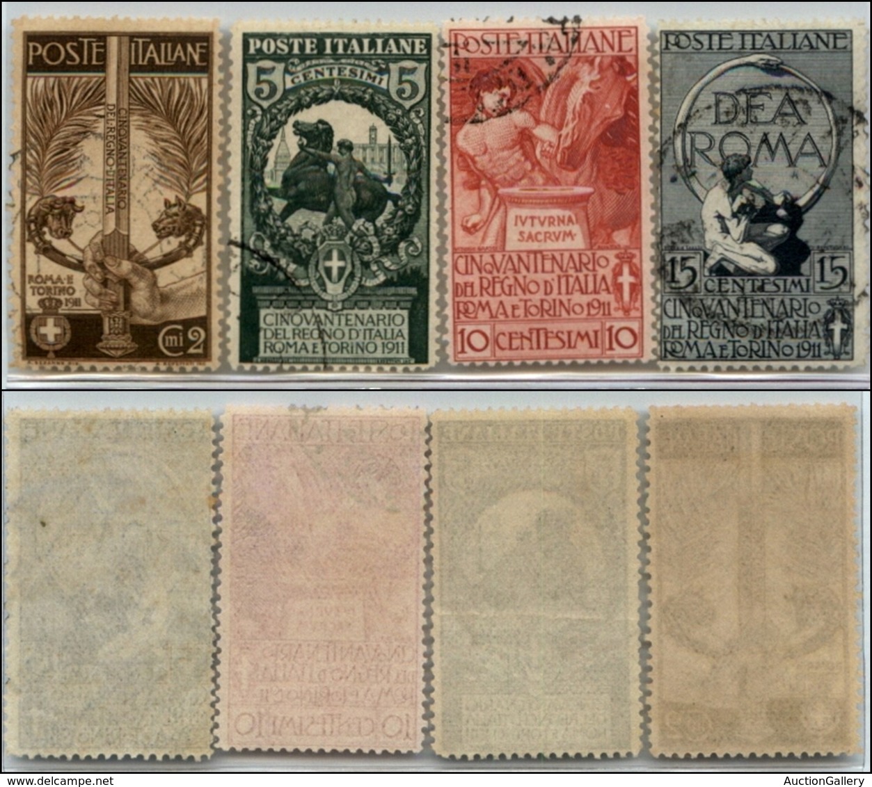 Regno - Posta Ordinaria  - 1911 - Unità D'Italia (92/95) - Serie Completa - Usata (225) - Other & Unclassified