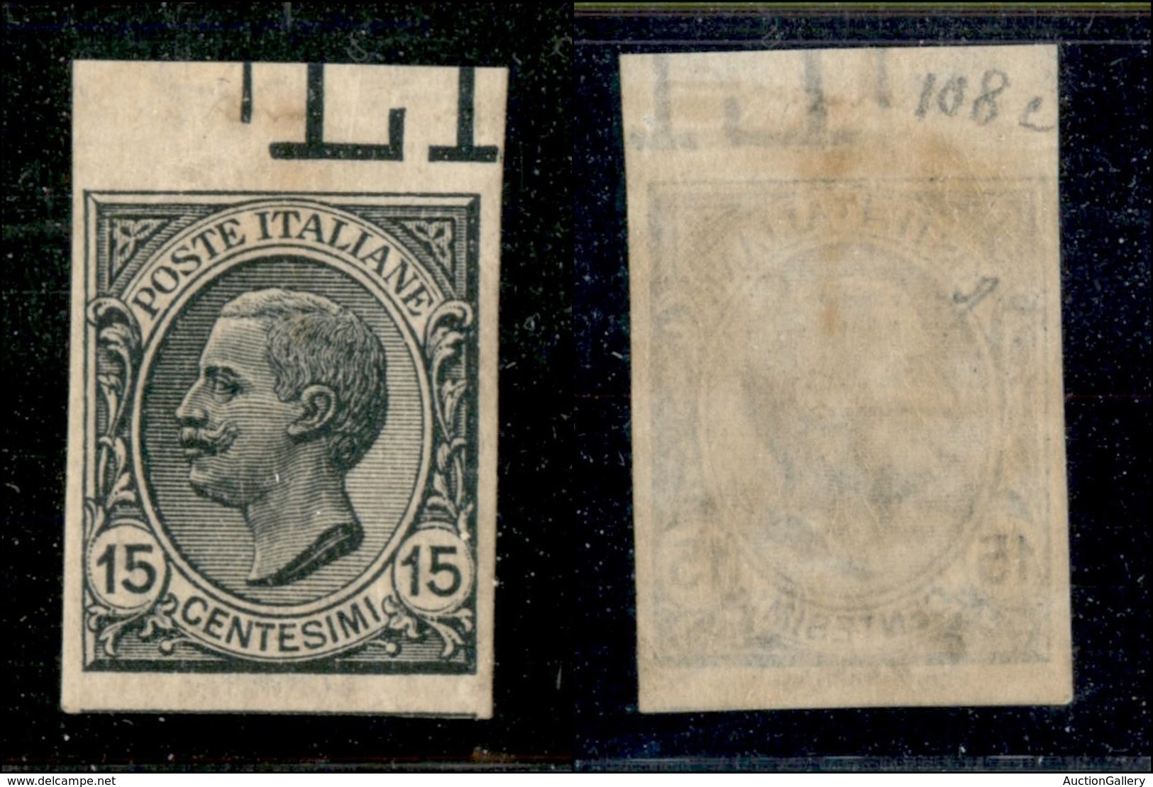 Regno - Posta Ordinaria  - 1919 - 15 Cent Leoni (108d) Non Dentellato - Gomma Originale (180) - Other & Unclassified