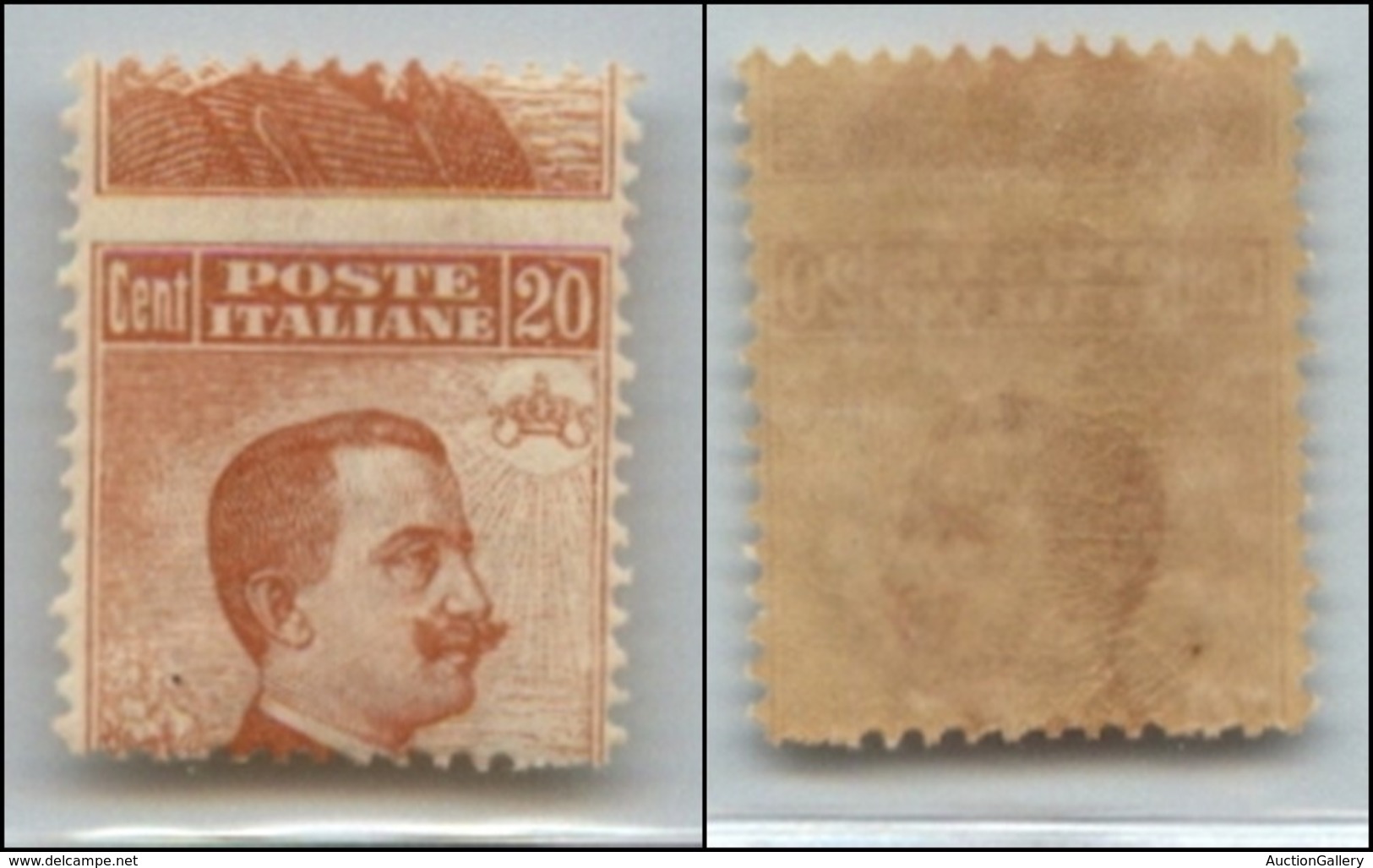 Regno - Posta Ordinaria  - 1917 – 20 Cent Michetti (109K) Con Dentellatura Spostata (6 Mm.) - Gomma Originale – Invisibi - Andere & Zonder Classificatie