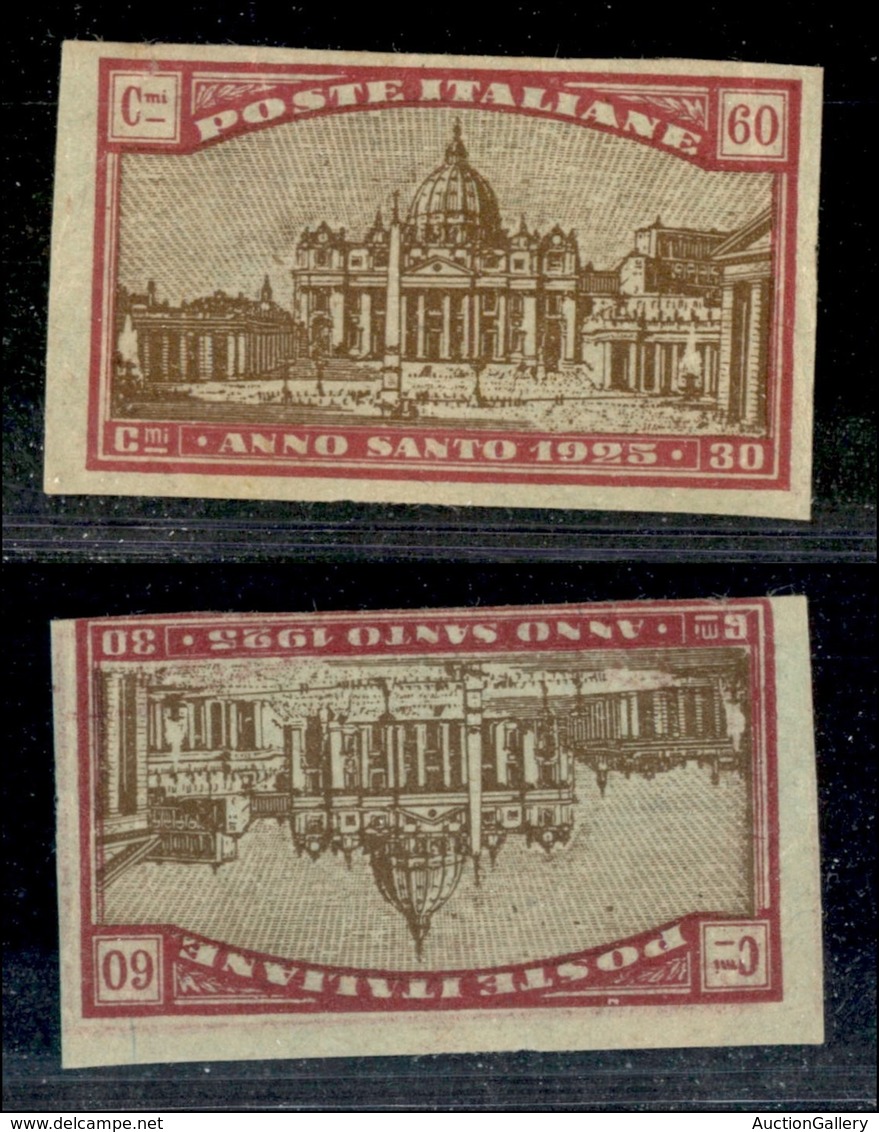 Regno - Posta Ordinaria  - 1925 - Prove Di Macchina - 60 Cent Anno Santo (172) - Stampa Recto Verso - Sempre Senza Gomma - Other & Unclassified