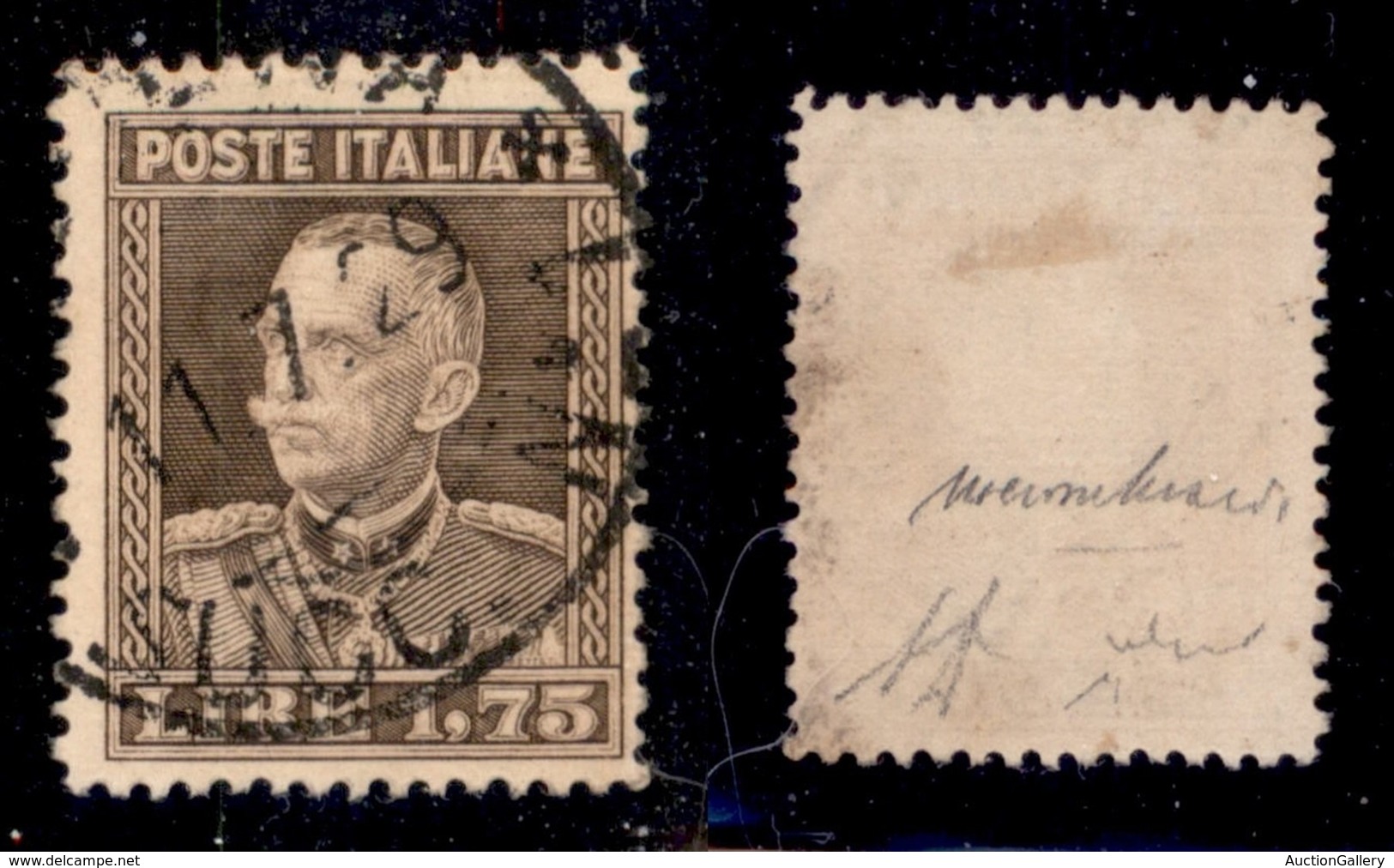 Regno - Posta Ordinaria  - 1929 - 1,75 Lire Parmeggiani (242-dentellato 13) Usato - Diena + Cert. Chiavarello (5.500) - Other & Unclassified