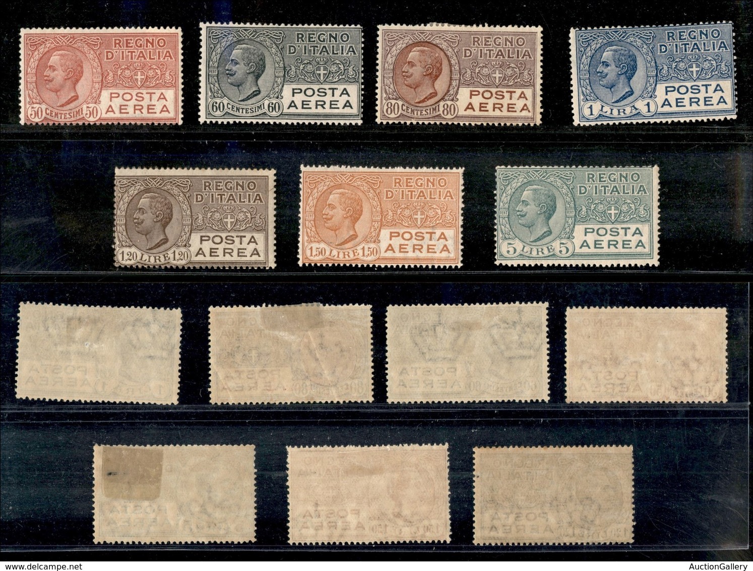 Regno - Posta Aerea - 1926/1928 - Posta Aerea (2A/7) - Serie Completa - Gomma Originale (180) - Andere & Zonder Classificatie