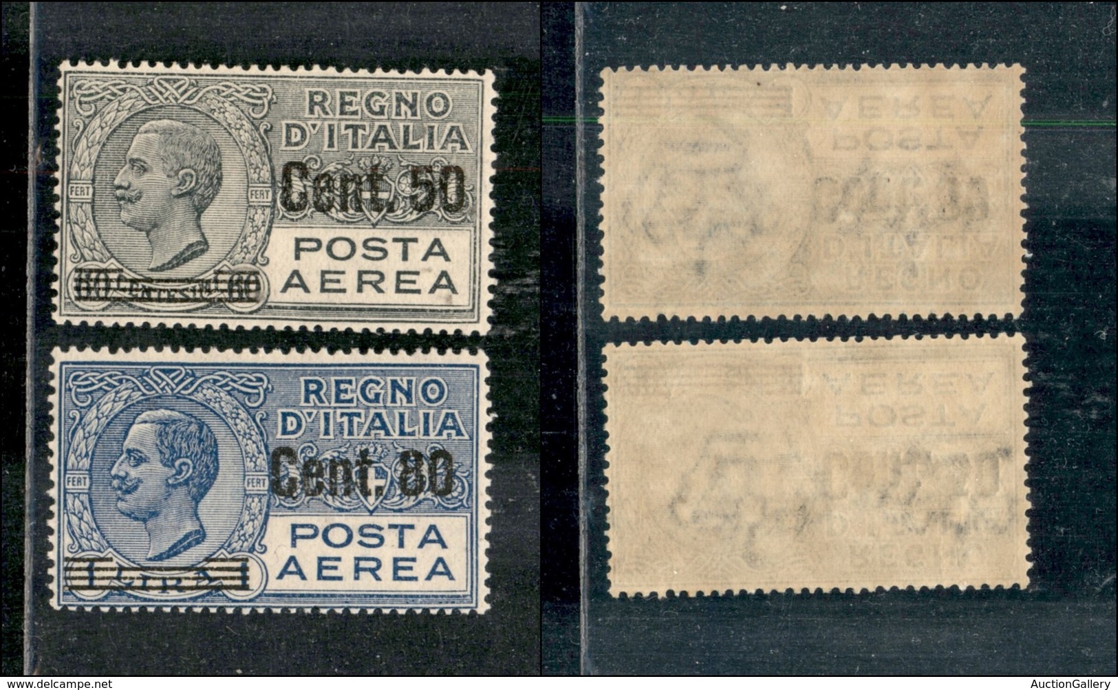 Regno - Posta Aerea - 1927 - Soprastampati (8/9 - Aerea) - Serie Completa - Gomma Integra (250) - Other & Unclassified