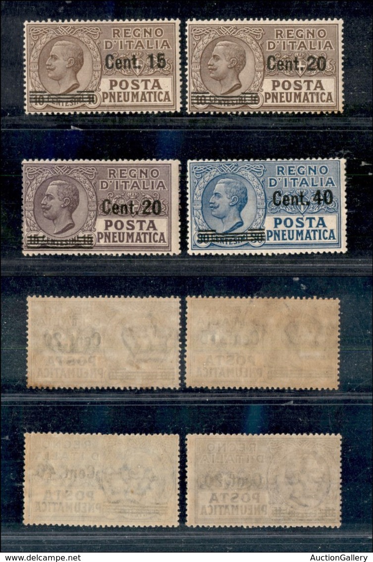 Regno - Posta Pneumatica - 1924/1925 - Soprastampati (4/7) - Serie Completa - Gomma Integra (120) - Other & Unclassified