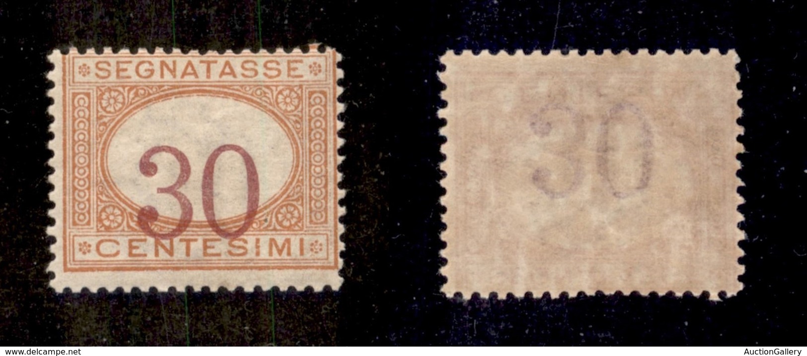 Regno - Segnatasse - 1890 - 30 Cent (23c) Con Cifre Spostate - Gomma Originale (220) - Other & Unclassified