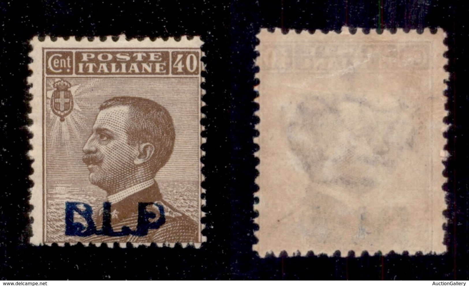 Regno - Blp - 1921 - 40 Cent (4Am - Azzurro Nera) - Senza Punto Dopo P - Gomma Originale (600) - Other & Unclassified
