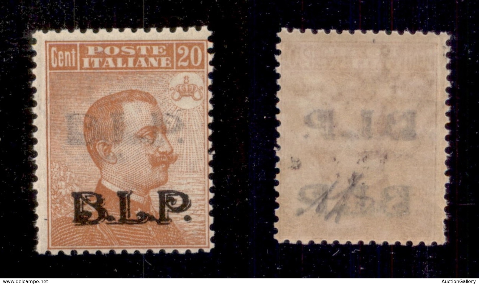 Regno - Blp - 1923 - 20 Cent (15d) - Doppia Soprastampa (evanescente In Alto) - Gomma Integra - Diena (1.800) - Other & Unclassified