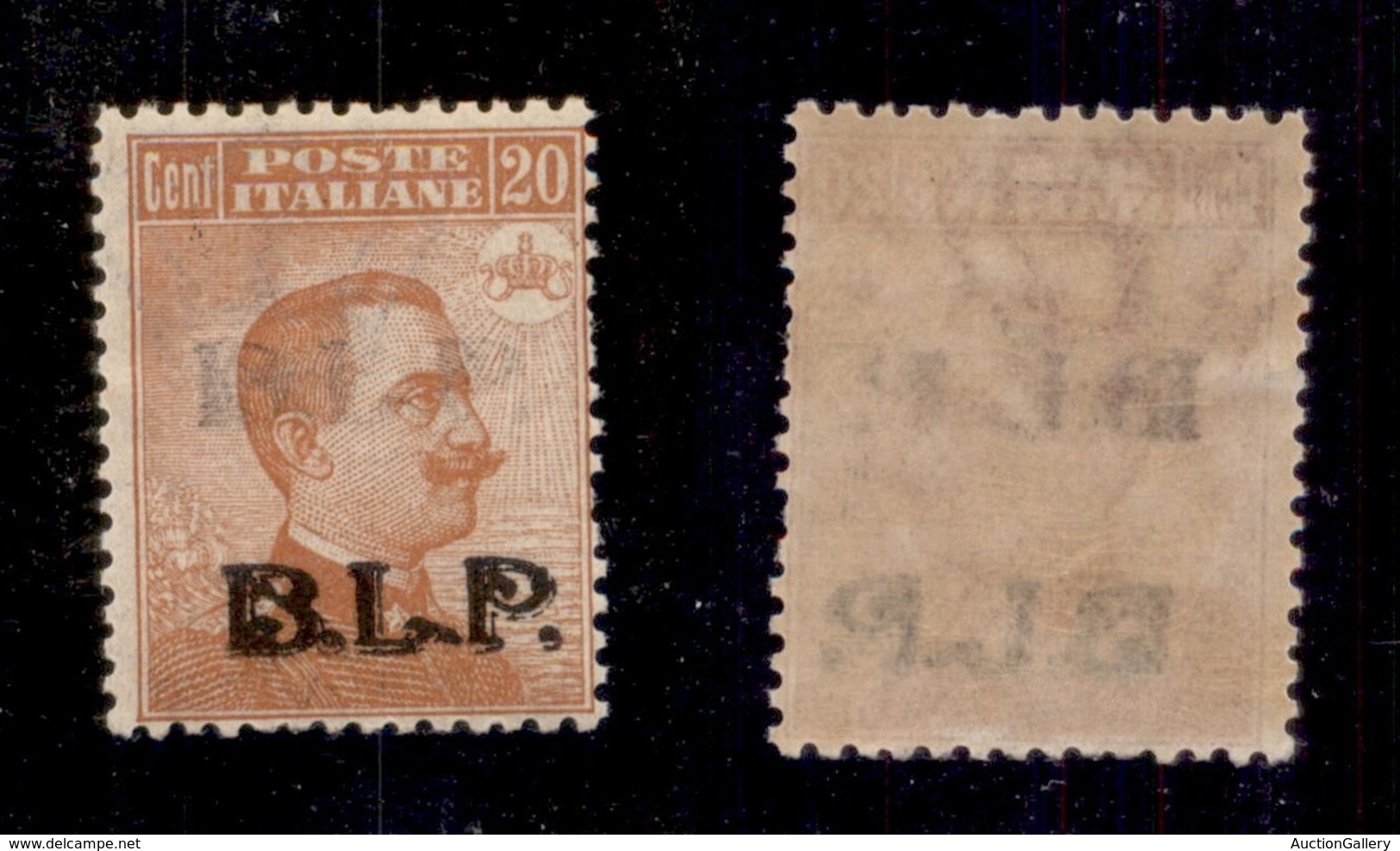 Regno - Blp - 1923 - 20 Cent (15d) - Doppia Soprastampa (una Evanescente In Alto) - Gomma Integra - Dentellatura Carente - Other & Unclassified