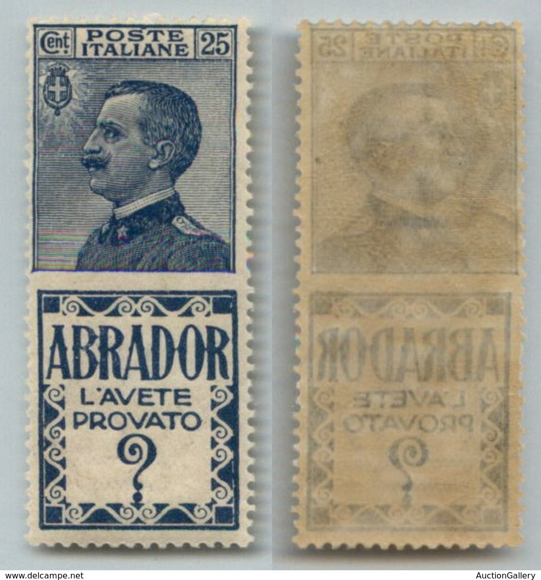 Regno - Pubblicitari - 1924 - 25 Cent Abrador (4) - Gomma Originale - Ben Centrato - Other & Unclassified