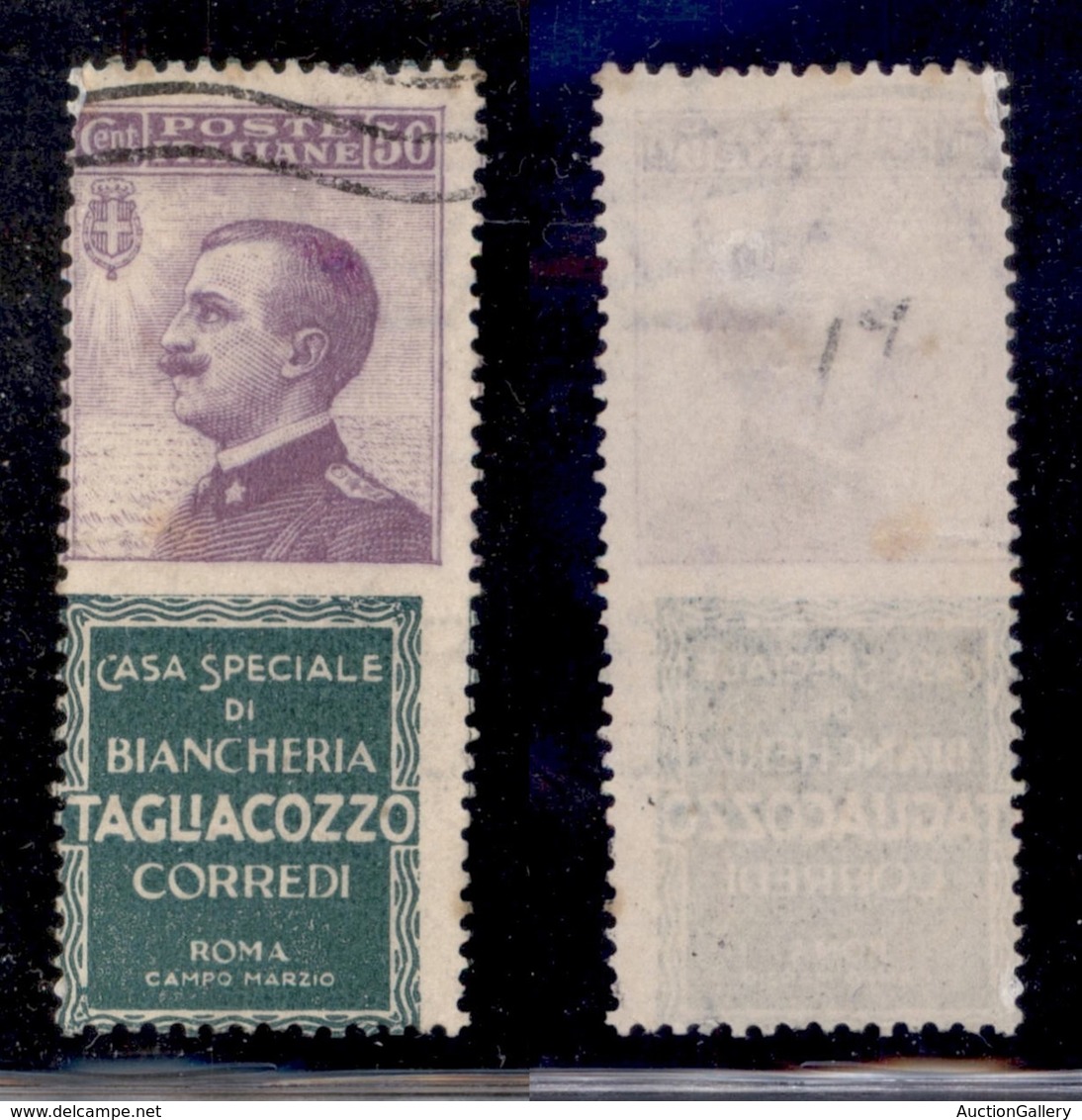 Regno - Pubblicitari - 1924 - 50 Cent Tagliacozzo (17) Usato (1.100) - Sonstige & Ohne Zuordnung