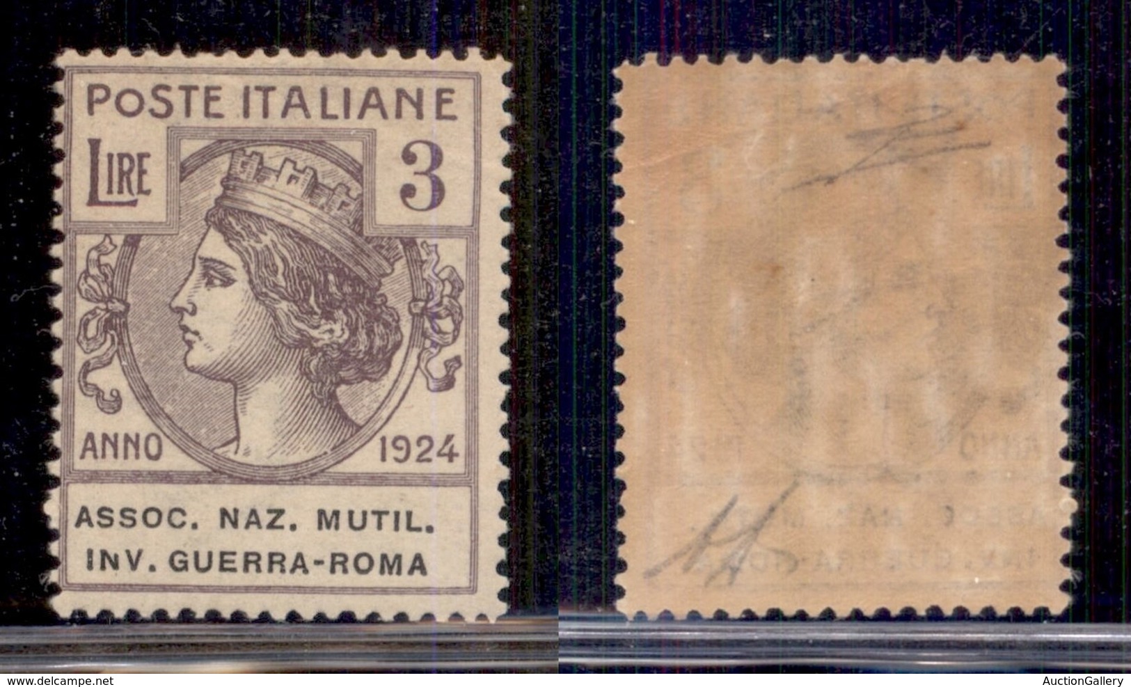 Regno - Parastatali  - 1924 - 3 Lire Invalidi Di Guerra (11 - Parastatali) - Gomma Integra Con Leggera Piega La Retro -  - Other & Unclassified