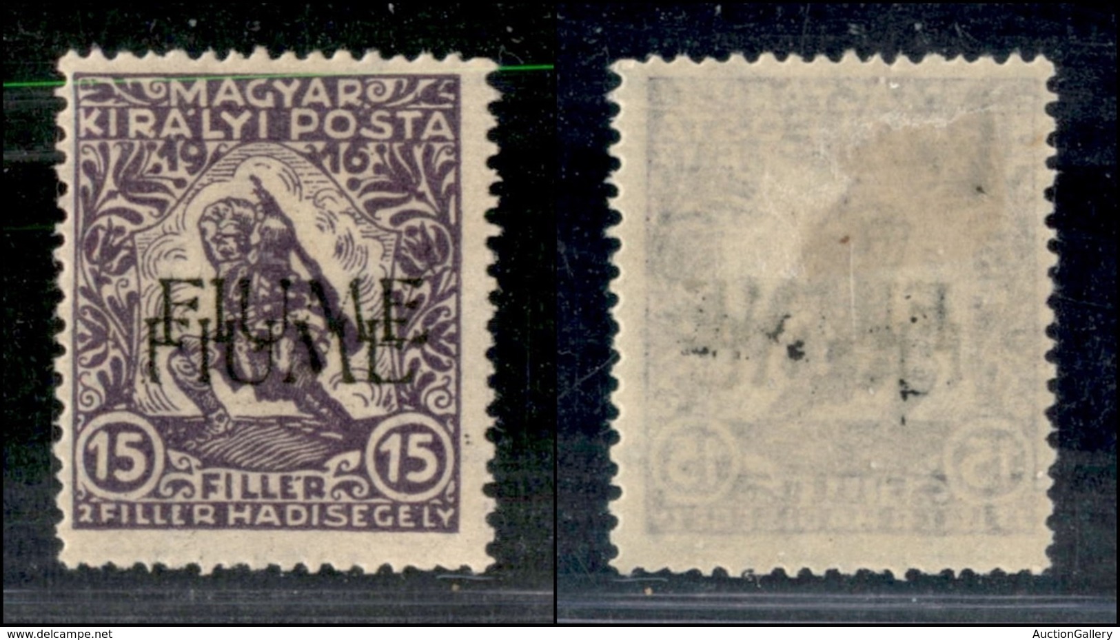 Occupazioni I Guerra Mondiale - Fiume - 1918 - 15 Filler (2b) Con Doppia Soprastampa - Gomma Originale (200) - Other & Unclassified