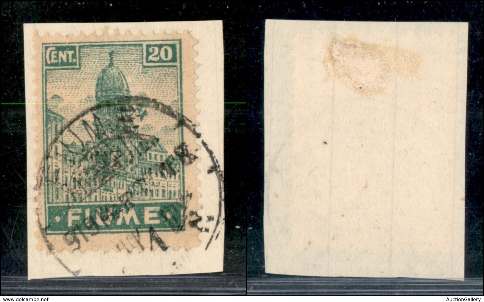 Occupazioni I Guerra Mondiale - Fiume - 1919 - 20 Cent (C37) Usato Su Frammento (180+) - Other & Unclassified