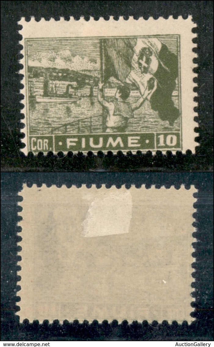 Occupazioni I Guerra Mondiale - Fiume - 1919 - 10 Corone (C48) - Gomma Originale (280) - Other & Unclassified