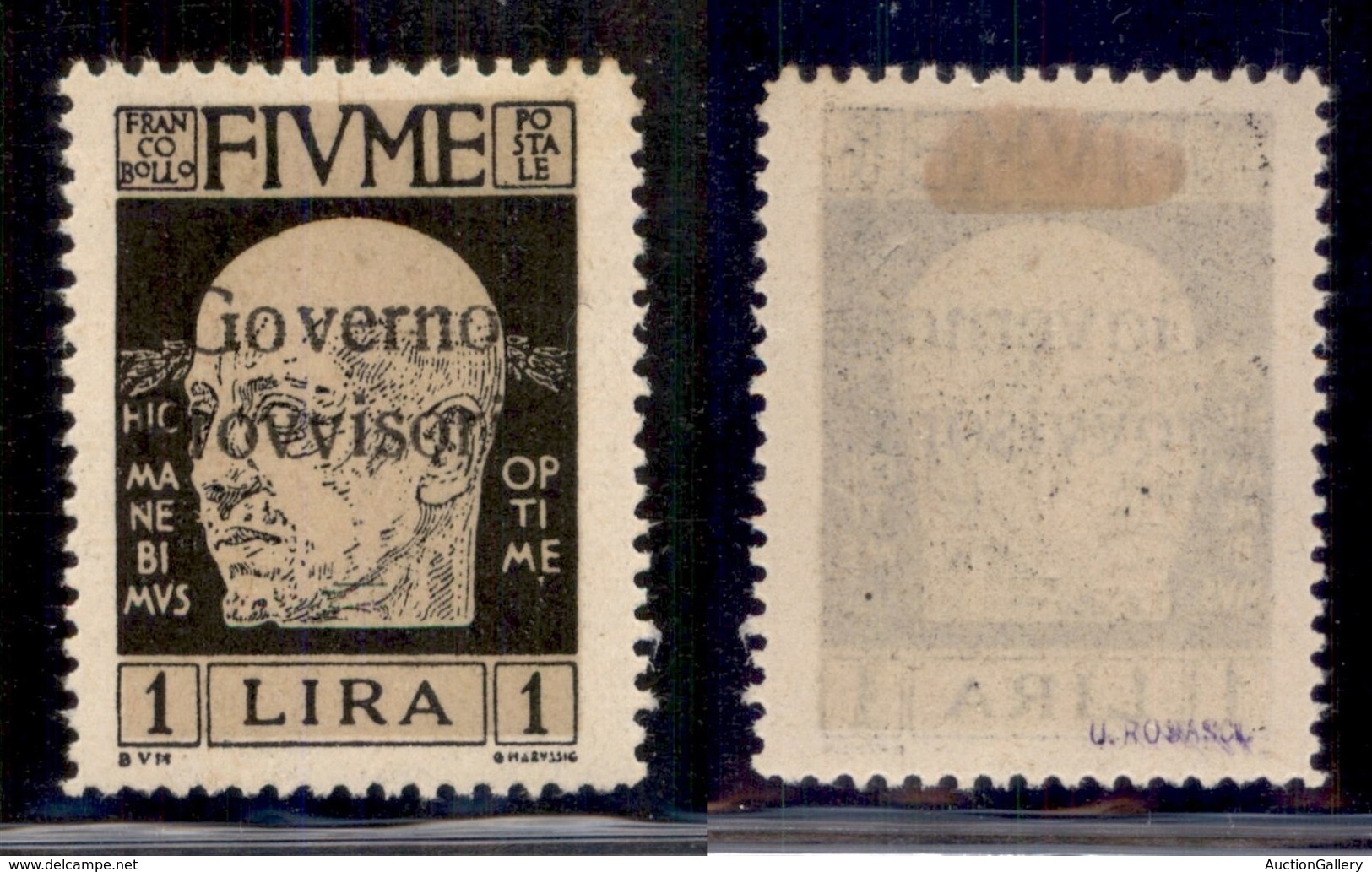 Occupazioni I Guerra Mondiale - Fiume - 1921 - 1 Lira (158) - Gomma Originale Con Prima Linguella (250) - Other & Unclassified