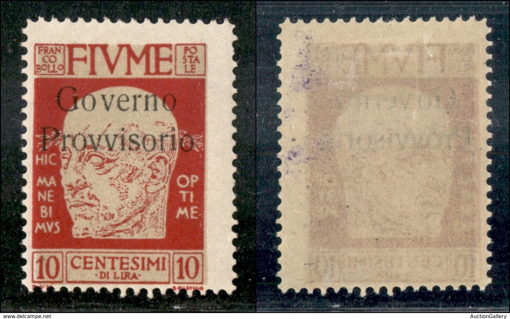 Occupazioni I Guerra Mondiale - Fiume - 1921 - 10 Cent D'Annunzio (176) - Gomma Originale (320) - Other & Unclassified