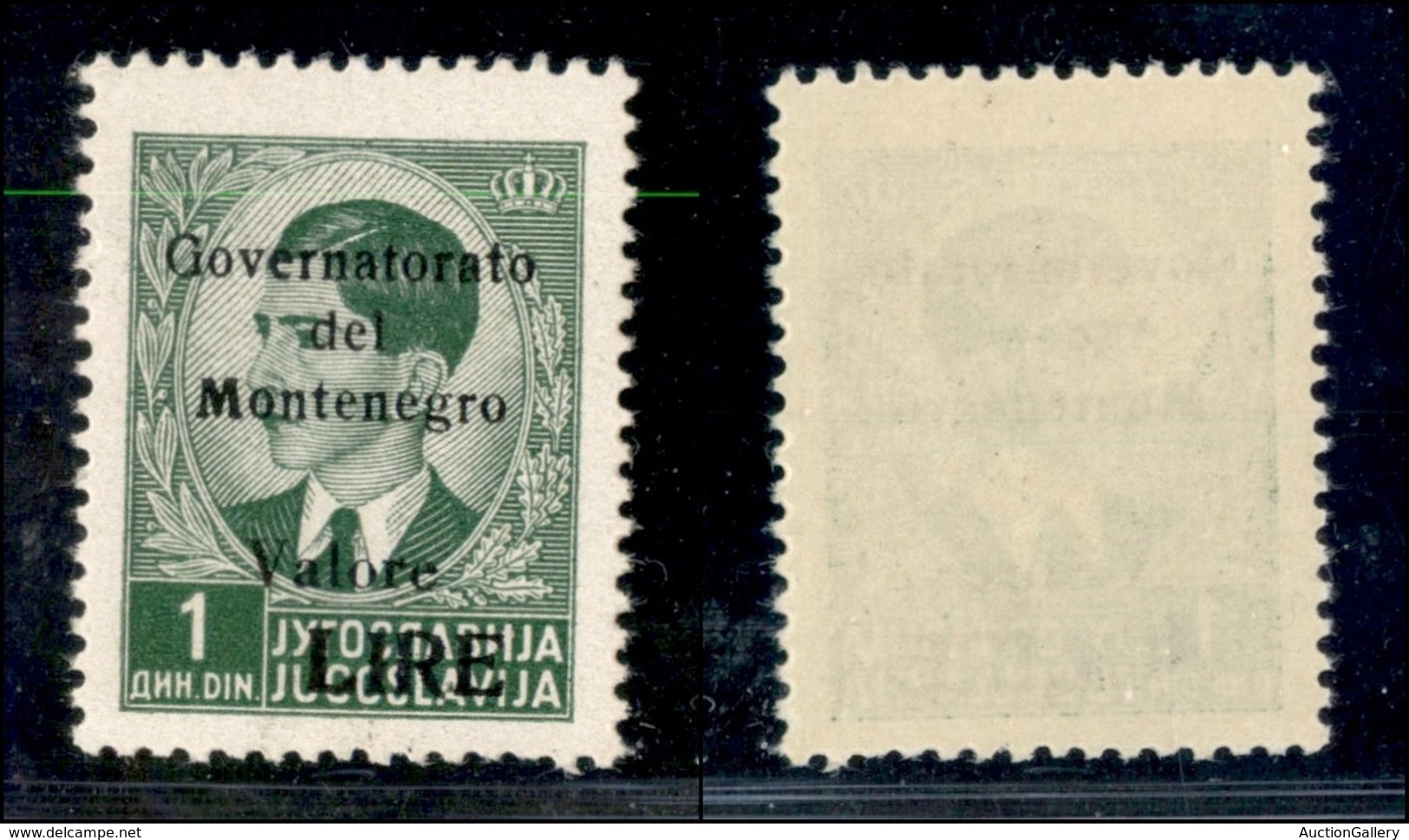 Occupazioni II Guerra Mondiale - Montenegro - 1942 - 1 Din (40d) Con M Grassetto - Gomma Integra (165) - Other & Unclassified