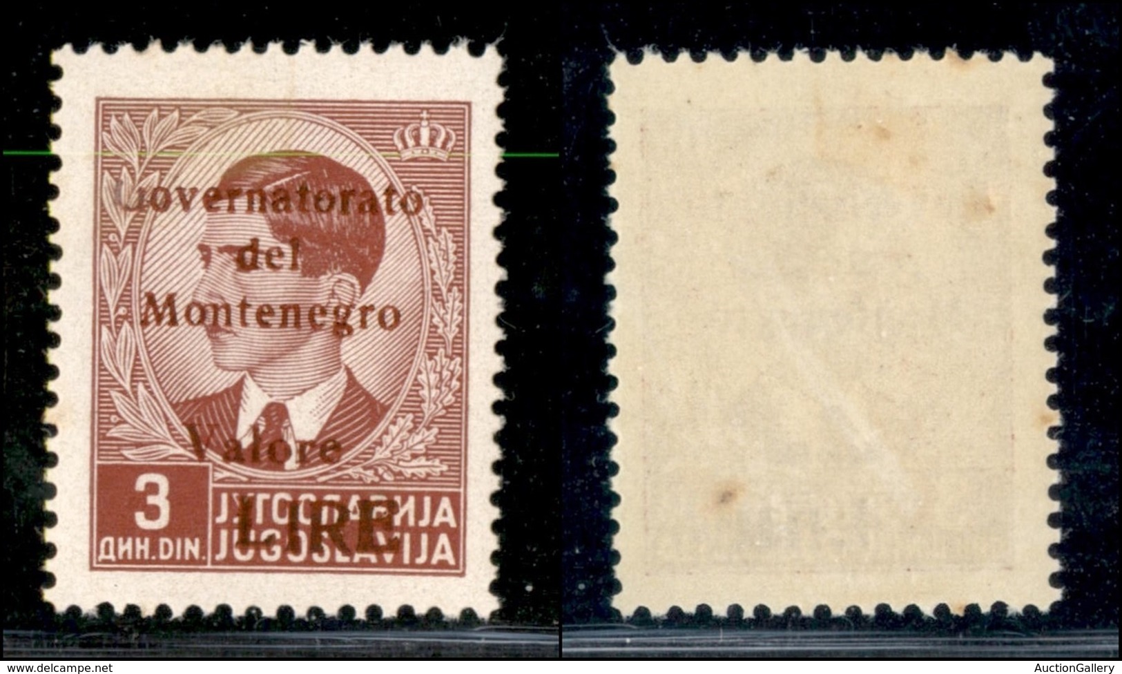 Occupazioni II Guerra Mondiale - Montenegro - 1942 - 3 Din (53e) - G Rotta - Gomma Integra (135) - Other & Unclassified