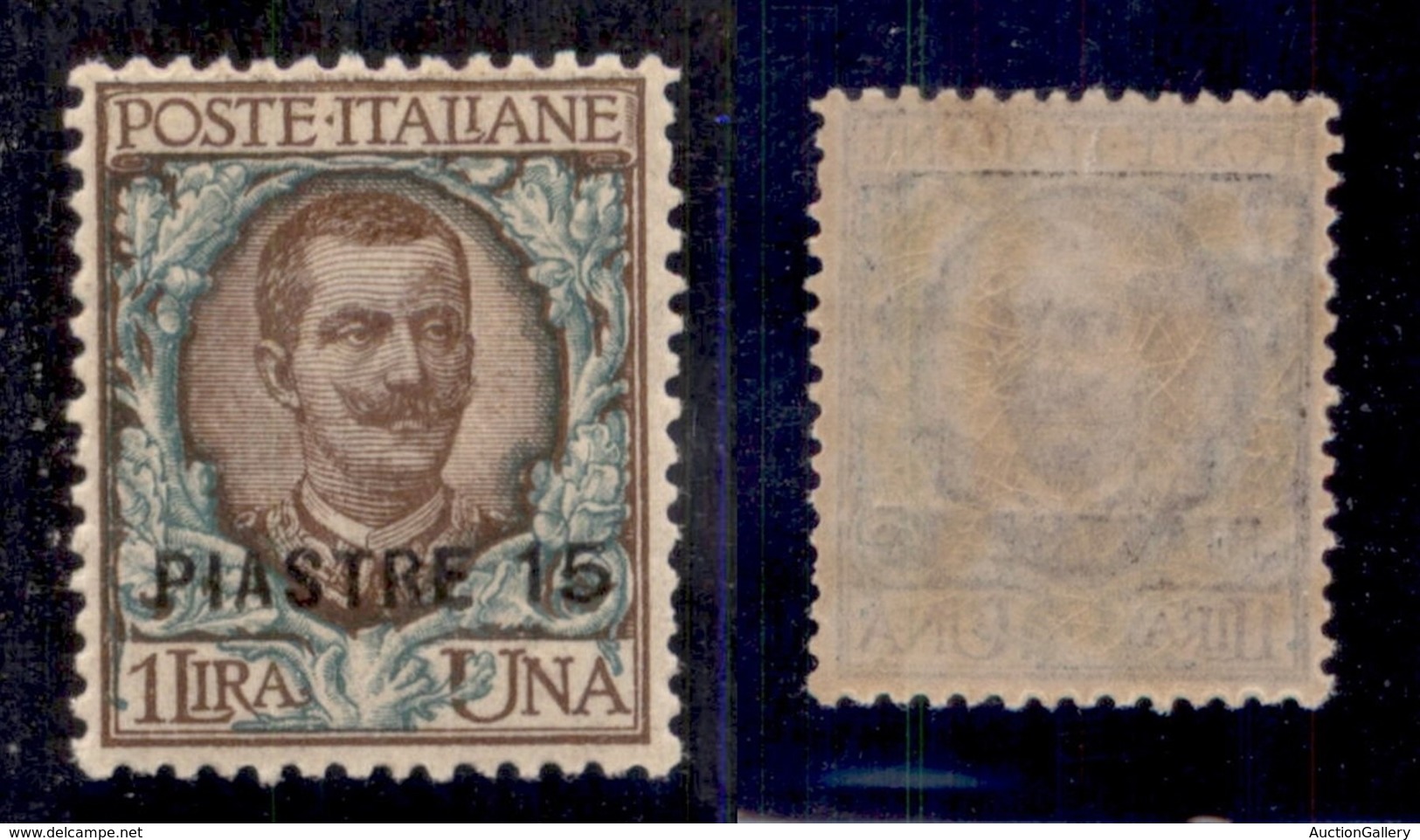 Uffici Postali All'Estero - Costantinopoli - 1922 - 15 Piastre Su 1 Lira (40) - Gomma Integra - Ottimamente Centrato (17 - Other & Unclassified