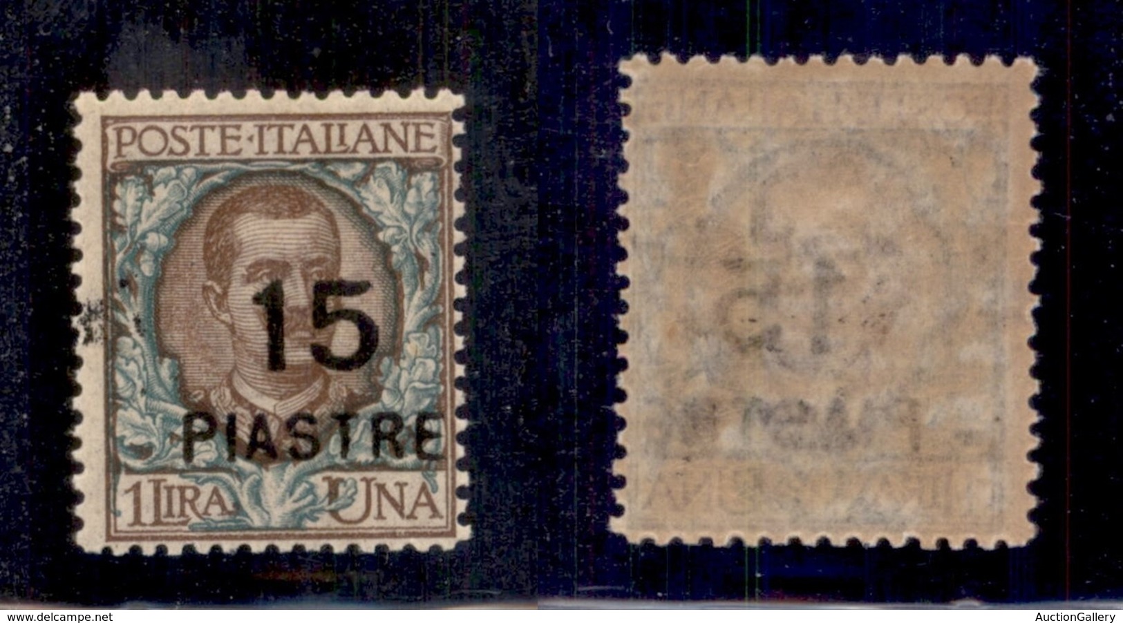 Uffici Postali All'Estero - Costantinopoli - 1922 - 15 Piastre Su 1 Lira (65) - Gomma Integra - Other & Unclassified