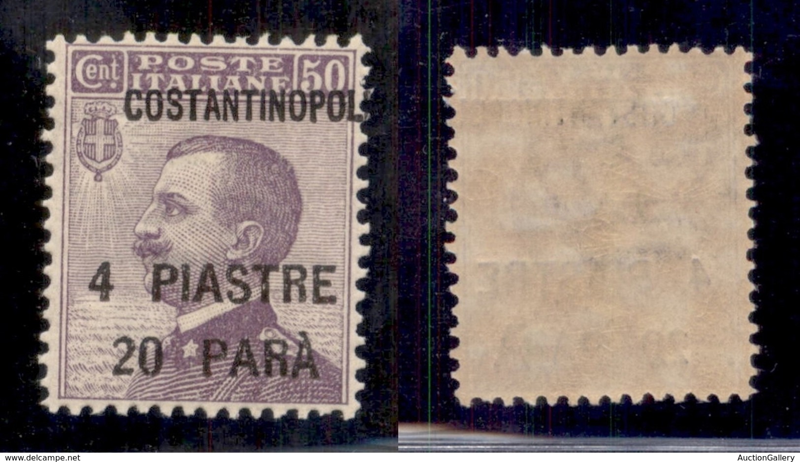 Uffici Postali All'Estero - Costantinopoli - 1923 - 4,20 Piastre Su 50 Cent (79 Varietà Daa) - Costantinopoli Obliquo -  - Other & Unclassified