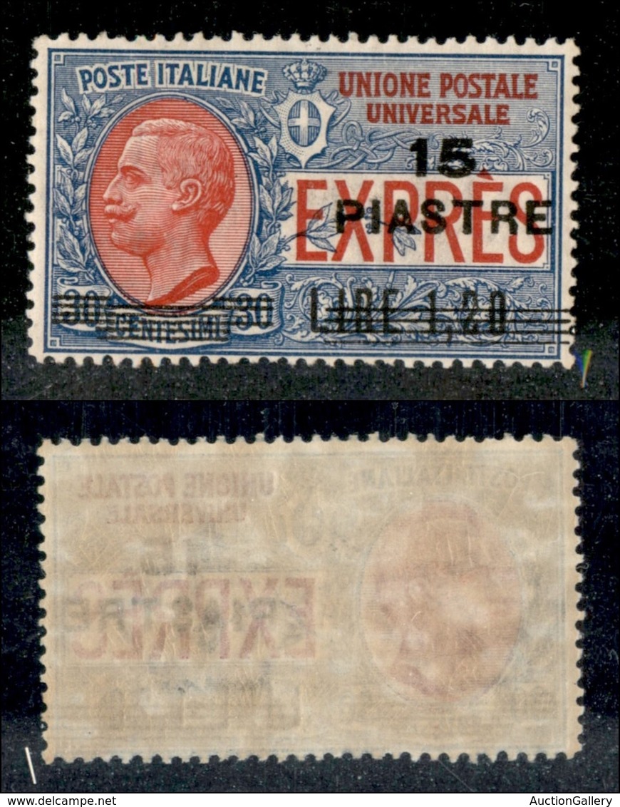 Uffici Postali All'Estero - Costantinopoli - 1922 - Espressi - 15 Piastre Su 1,20 Lire Su 30 Cent (1) - Gomma Integra -  - Other & Unclassified