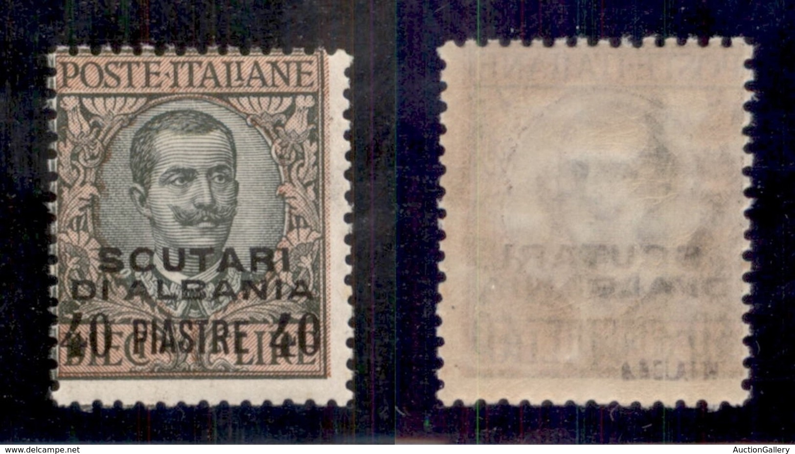 Uffici Postali All'Estero - Scutari D'Albania - 1911 - 40 Piastre Su 10 Lire (8) - Gomma Integra (232) - Other & Unclassified