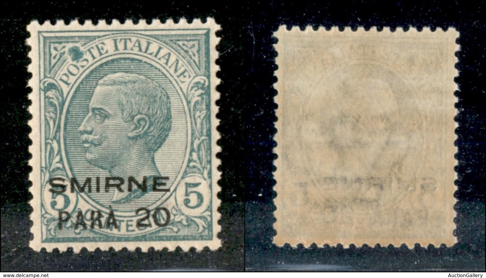 Uffici Postali All'Estero - Scutari D'Albania - 1922 - 20 Para Su 5 Cent (9) - Macchia Di Colore Su S Di Poste - Gomma I - Other & Unclassified