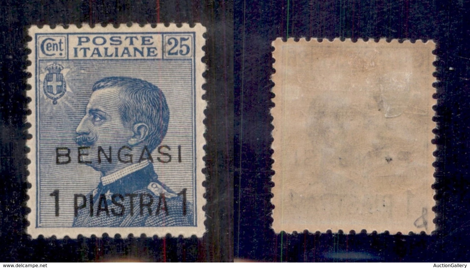 Uffici Postali All'Estero - Bengasi - 1911 - 1 Piastra Su 25 Cent (2) - Gomma Originale - Molto Ben Centrato - Other & Unclassified