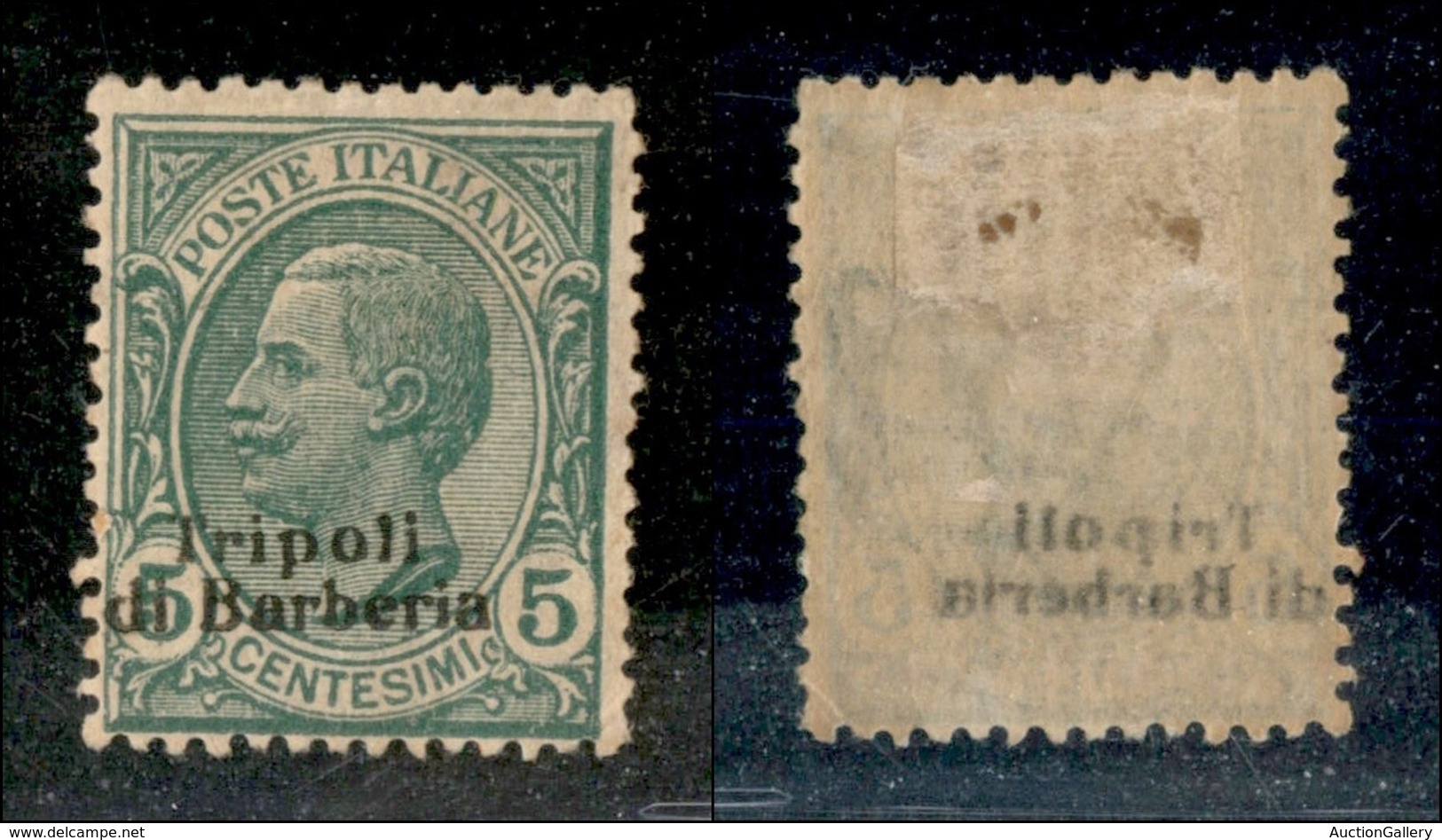 Uffici Postali All'Estero - Tripoli Di Barberia - 1909 - 5 Cent (3e) Con Soprastampa A Sinistra + Leggero Decalco - Gomm - Altri & Non Classificati