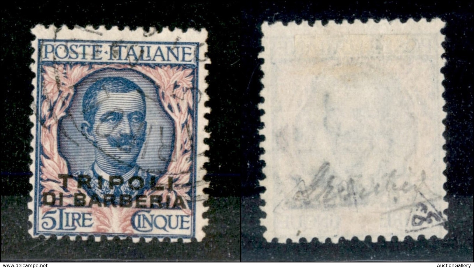 Uffici Postali All'Estero - Tripoli Di Barberia - 1909 - 5 Lire Floreale (10) Usato (425) - Altri & Non Classificati